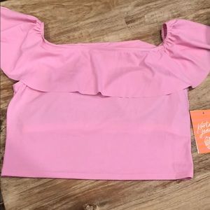 Kortni Jeane Ruffle off the shoulder top